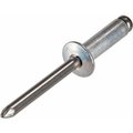 Titan Fasteners Pop Blind Rivet - 3/16 x 6-10 - Button Head - Up to 5/8in Grip - Aluminum/Steel - USA - Pkg of 250 NCBGSMD610A